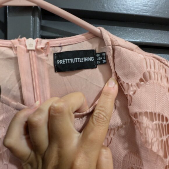 Pink lace bridesmaid formal dress - Picture 2 of 3